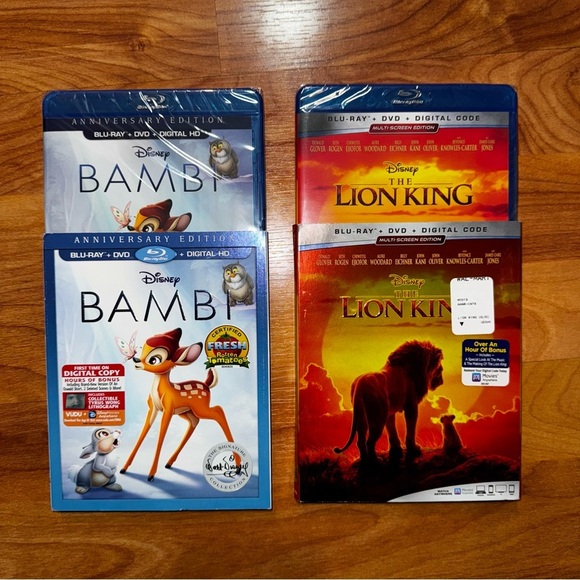 NEW Bambi Blu-ray DVD 2-Disc Set Anniversary Signature w Slipcover + More - Picture 3 of 3